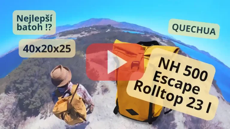 Decathlon QUECHUA NH500 Escape Rolltop 23 l 🥇 Nejlepší turistický rolovací batoh video