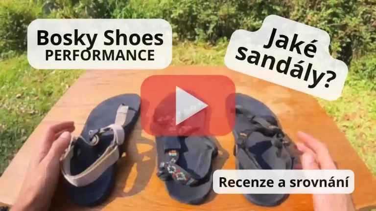 Jaké barefoot sandály? Recenze a srovnání Bosky Shoes Performance video